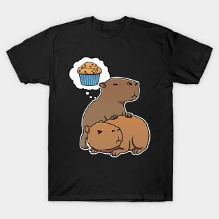 Capybara hungry for Chocolate Chip Muffins T-Shirt